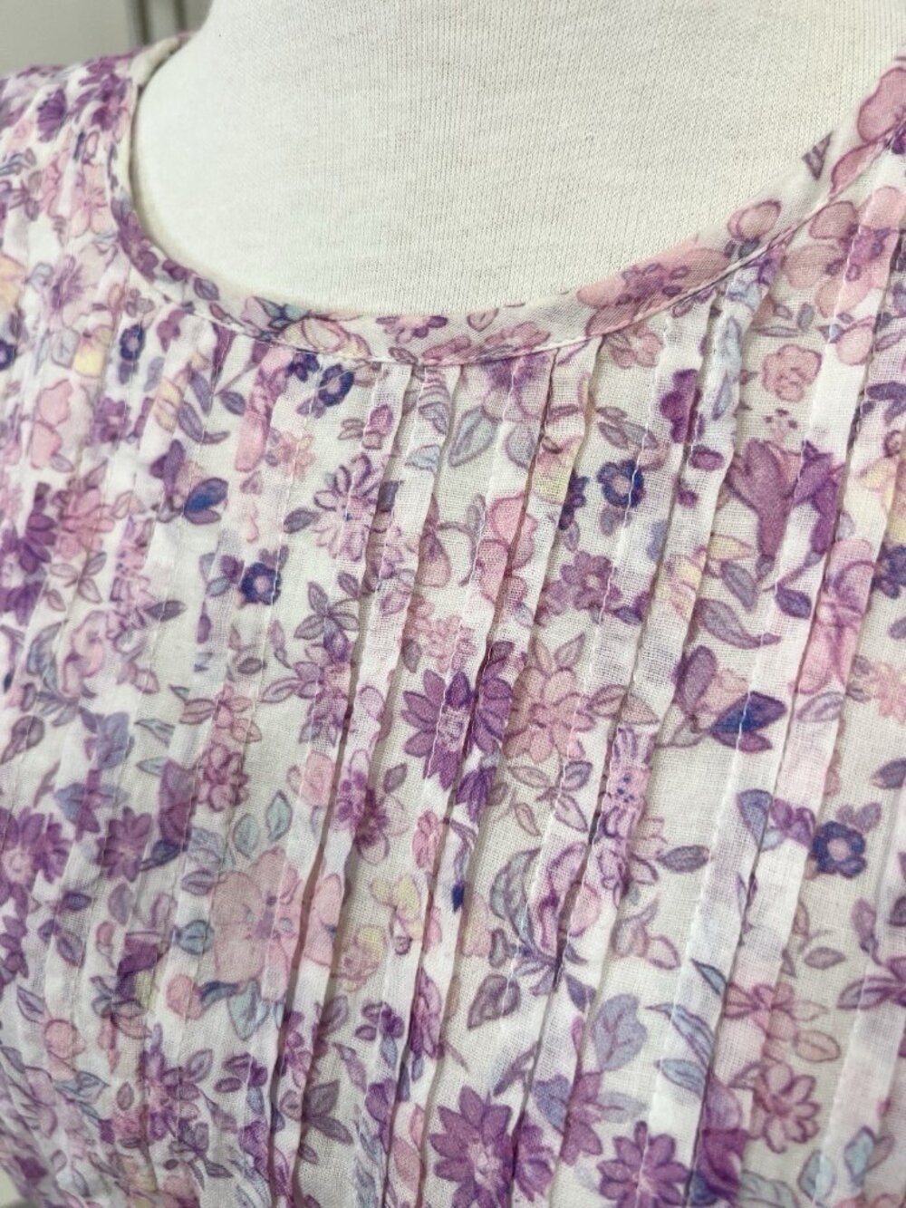 LoveShackFancy Natasha Floral Mini Dress Size S Small Pink Purple - Picture 8 of 8